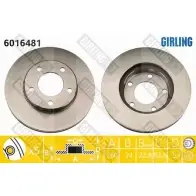Тормозной диск GIRLING XUH5 M9R 3322937454679 6016481 2289908