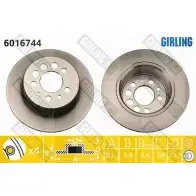 Тормозной диск GIRLING 3322937455737 3S9 TJ8 6016744 2289924