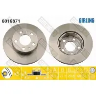 Тормозной диск GIRLING L GCUF 2289929 6016871 3322937454938