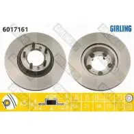 Тормозной диск GIRLING 2289940 8Z 1OKD 6017161 3322937455324
