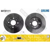 Тормозной диск GIRLING 6018111 3322937454785 6 0259 2289975