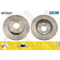 Тормозной диск GIRLING 6019291 GAZ ZDLJ 2289998 3322937456697