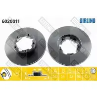 Тормозной диск GIRLING 3322937456871 2290022 6020011 HV8 RG