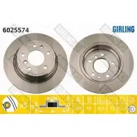 Тормозной диск GIRLING 3322937457588 6025574 2290037 N 3R76SD