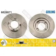 Тормозной диск GIRLING R OL5YG 3322937456512 2290071 6026071