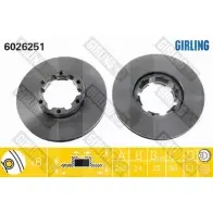 Тормозной диск GIRLING 2290080 3322937457267 6026251 8TZ 63N