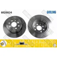 Тормозной диск GIRLING 6026634 3322937456208 3 XW8P 2290103