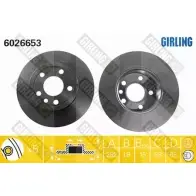Тормозной диск GIRLING DP 8V8 3322937457366 6026653 2290105