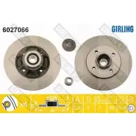 Тормозной диск GIRLING 6027066 3322937975631 Renault Megane (EA) 1 Кабриолет 1.6 16V (EA04. EA0B. EA11. EA1J) 107 л.с. 1999 – 2003 6L965 ZB