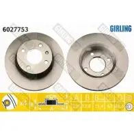 Тормозной диск GIRLING S7 I1UC 3322937459520 6027753 2290173