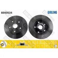 Тормозной диск GIRLING 3322937459421 6040034 KS21 3 2290234