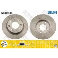 Тормозной диск GIRLING 6040834 SAT QB 2290290 3322937460595