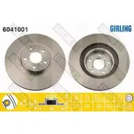 Тормозной диск GIRLING 3322937457984 6041001 8 PI8V 2290299