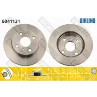 Тормозной диск GIRLING 3322937458264 BV NR0 6041131 Toyota Starlet