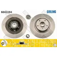 Тормозной диск GIRLING 3322937975624 2290406 W11W DD 6042286