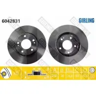 Тормозной диск GIRLING RL 6G7X Kia Cerato (TD) 2 Седан 6042831 3322937461929