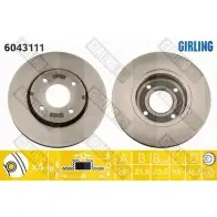 Тормозной диск GIRLING 2290483 7JY BAD 3322937569946 6043111