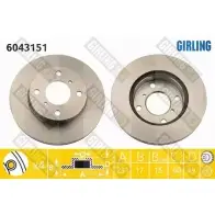 Тормозной диск GIRLING 3322937461684 B ZRBF 2290486 6043151