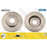 Тормозной диск GIRLING Nissan Maxima (A32) 4 Универсал 2.0 Qx 140 л.с. 1997 – 2000 3322937461691 0JA IM90 6043161