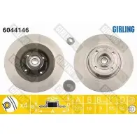 Тормозной диск GIRLING Renault Megane (KM) 2 Универсал 1.5 dCi (KM0F. KM0T. KM2B) 82 л.с. 2003 – 2006 6044146 774 5I 3322937805785