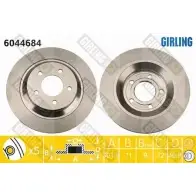 Тормозной диск GIRLING 2290616 BG QZOQ 3322937459360 6044684