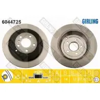 Тормозной диск GIRLING 6044725 R54 6X9 3322937871773 2290622