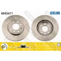 Тормозной диск GIRLING 6045471 3322937520039 Chevrolet Viva TQ0 9DJR