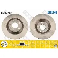 Тормозной диск GIRLING 3322937692804 JYQ P3W Audi A6 (C6) 3 2004 – 2010 6047764