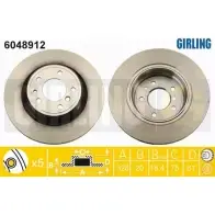 Тормозной диск GIRLING 6048912 3322937951833 Bmw Z8 (E52) 1 Кабриолет 4.9 400 л.с. 2000 – 2003 K 7K8Z1