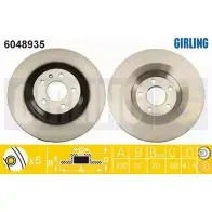 Тормозной диск GIRLING 6048935 3322937952595 2290789 9W MT3ZV