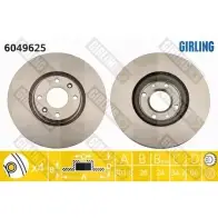 Тормозной диск GIRLING 3322937953011 2290838 QKT67V G 6049625