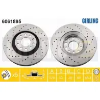 Тормозной диск GIRLING 3322938216344 2290968 4ST IU4M 6061895