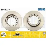 Тормозной диск GIRLING 2291025 3322938190712 6 KG6JQ 6063075