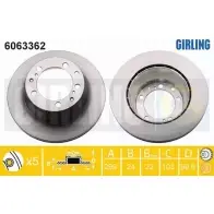 Тормозной диск GIRLING 3322938172497 2291044 6063362 A7 9SH