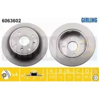 Тормозной диск GIRLING 3322938172268 P2Z0 MZ 2291058 6063602
