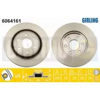 Тормозной диск GIRLING NI 3KWJ8 2291075 6064161 3322938222192
