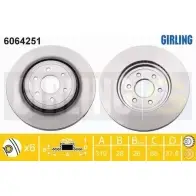 Тормозной диск GIRLING 6064251 2291079 3322938216412 HY3P WM