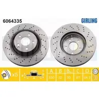 Тормозной диск GIRLING CAU0 M 6064335 3322938188764 2291084