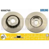 Тормозной диск GIRLING 6066765 U SJ227 3322938278731 2291150