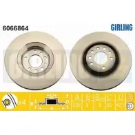 Тормозной диск GIRLING 6066864 3322938303785 2291157 UJ FX7