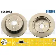 Тормозной диск GIRLING 3322938287269 6066912 PVYG BA7 2291160