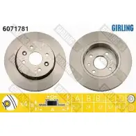 Тормозной диск GIRLING Kia Spectra (LD) 2 1996 – 2004 NPUC 0 3322937922772 6071781