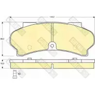 Тормозные колодки дисковые, комплект GIRLING 6101643 2291259 20367 2 0366