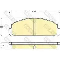 Тормозные колодки дисковые, комплект GIRLING 2 0564 2291268 F35UVW 6101789