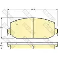 Тормозные колодки дисковые, комплект GIRLING 2291269 2 0599 6101799 EGRL0Z