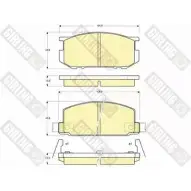 Тормозные колодки дисковые, комплект GIRLING 2291286 2076 7 6102119 20768