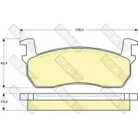 Тормозные колодки дисковые, комплект GIRLING 6103039 2 0957 9X0IS1N 2291339