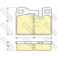 Тормозные колодки дисковые, комплект GIRLING 86NV7 6103102 2291343 2 0482
