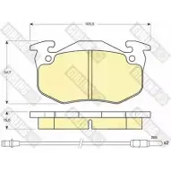 Тормозные колодки дисковые, комплект GIRLING 2291355 2063 5 20636 6103283