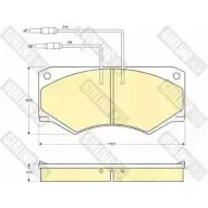 Тормозные колодки дисковые, комплект GIRLING 6103899 1IH1ZGU 2100 6 2291401
